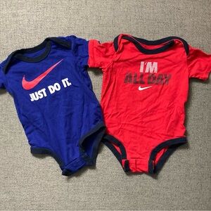 Nike Kids Bodysuit Set - Blue and Red
